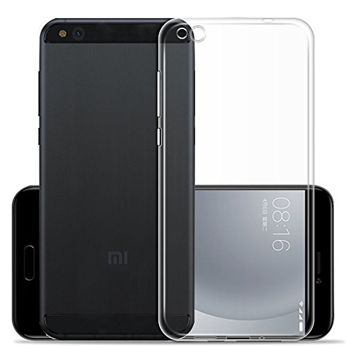 XiaoMi Mi5C Funda - SMTR Estuche de silicona cubierta Slim TPU Cover Funda para XiaoMi Mi5C  transparente