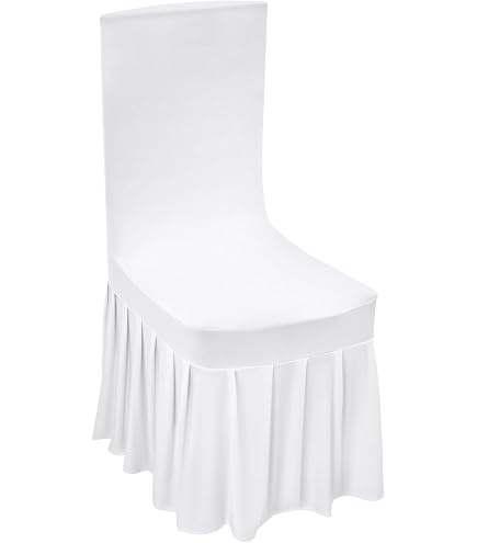 Housses De Chaise Avec Jupe Oxford – Lot De 12, élasthanne Extensible, Pour Chaises De 85 à 105 Cm