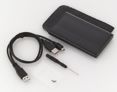 deleyCON USB-Gehäuse, extern – USB 2.0 – Schwarz 2,5 zoll - 5