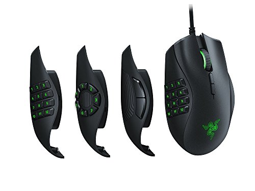 Razer Naga Trinity MOBA MMO-Gaming-Mouse -  3 Placas Laterales Intercambiables  Sensor   ptico de 5G DE 16 000 ppp  hasta 19 Botones programables 