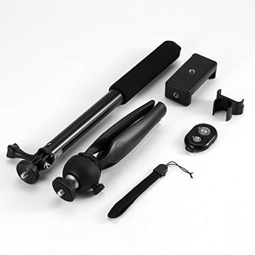 YKS-Bluetooth-Selfie-Stick-Tripod-with-Remote-for-iPhone-6-6s-7-7plus-Android-Samsung-Galaxy-Wireless-Compact-Extendable-Monopod-Black