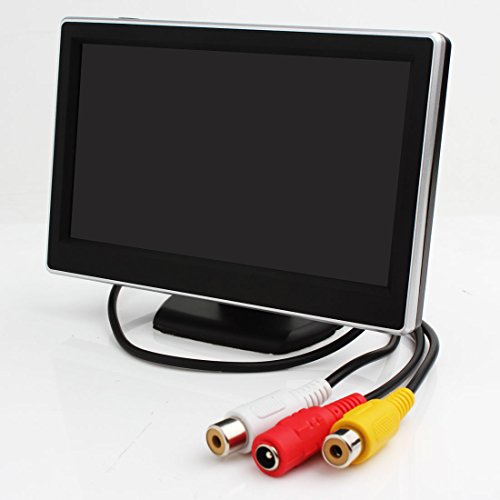 ePathChina® 5 Zoll TFT LCD Digital Auto Sicherheits View Monitor mit Auto Rückfahrkameras 2 Video-Eingang, Hochauflösende Bilder & Vollfarb-LCD-Display mit Hintergrundbeleuchtung für Auto-DVD / Kamera / VCD / GPS / anderen Videogeräten - 3