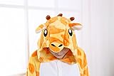 Kenmont Jumpsuit Tier Cartoon Einhorn Pyjama Overall Kostüm Sleepsuit Cosplay Animal Sleepwear für Kinder / Erwachsene (Medium, Giraffe) - 
