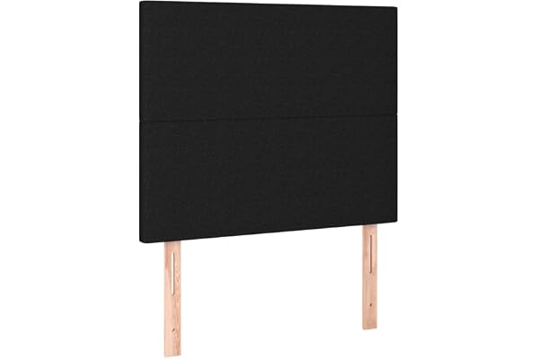 vidaXL Sänggavel svart 90x5x118/128 cm tyg