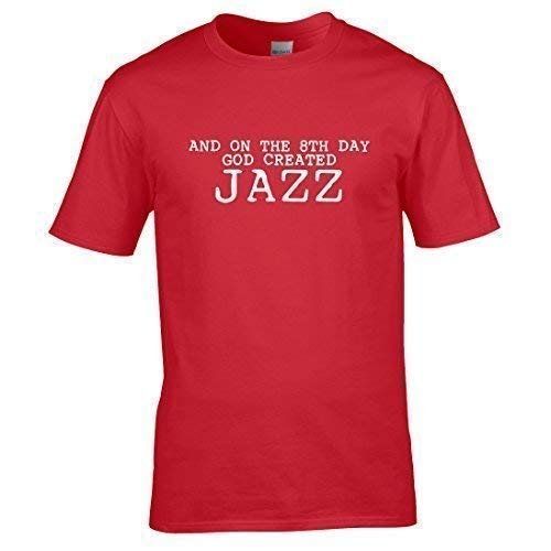 on the 8 Day God Creado Jazz Camiseta - Negro, Large