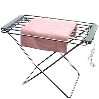 Fishtec Etendoir à Linge Electrique 8 Barres - 95 X 63 X 74 cm - Aluminium brossé