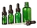 6 Pcs Refillable Serum Pipette Drop Bottles Wholesale Green Glass Eye Dropper Bottles Aromatherapy Essential Oils 5 ml Empty Bottles
