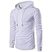 Produktbild VENMO Neue Herren Winter Slim Hoodie Warm Hooded Sweatshirt Männer Mantel Jacke Outwear (XL, White)