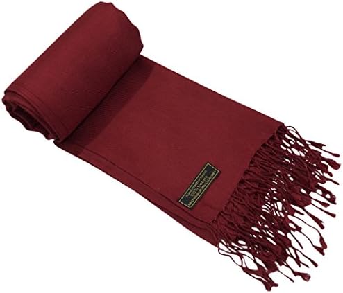 CJ Apparel Solid Colour Design Nepalese Shawl Seconds Scarf Wrap Stole Throw Head Wrap Pashmina Hand Made in Nepal NEW