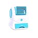 Produktbild SO-buts Mini-Desktop-Klimaanlage Ventilator Tragbare Mini-Ventilator Elektrische Ventilator USB Wiederaufladbare Kleine Lüfter für Schreibtisch und Haustier (Blau)