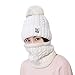 Produktbild Fletion Frauen Mädchen Warme Beanie Strickmütze Hut Schal Set Damen Winter Halswärmer Schals Stricken Hut Set