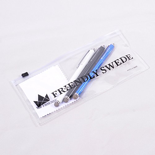 The Friendly Swede 3 Stück Hybrid Stylus Touchscreen Eingabestift mit austauschbarer Mikrofaserspitze (schwarz, dunkelblau, weiß) - 5