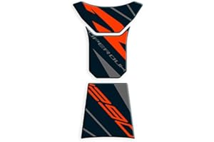AZGRAPHISHOP Protector de depósito de resina 3D compatible con KTM Superduke 1290 R 2020 GP-684 (DARK)