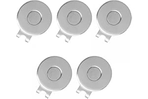 DONGKER Lot de 5 Clips Magnétiques pour Chapeau de Golf,Marqueur de Balle de Golf pour Gants,Chapeaux,Sacs,Casquettes,Visière