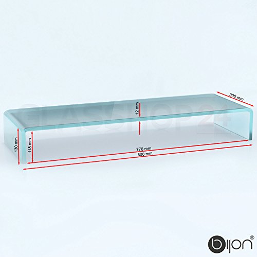 bijon® TV-Glasaufsatz Monitor Erhöhung (B/T/H) 800x300x130mm – satin - 5