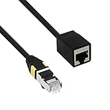 Ideal zum Verlängern vorhandener Cat5e Cat6 Patchkabel, Kompatibel mit Switch Router Modem, Kabel Router, Fritzbox, TeleconReceiver,PS3, PS4, Xbox,Notebook