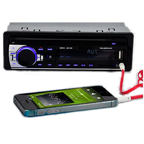 PolarLander Car Radio Audio USB/SD/MP3 Player Receiver Bluetooth Hands-free with Remote Control Black 1 Din