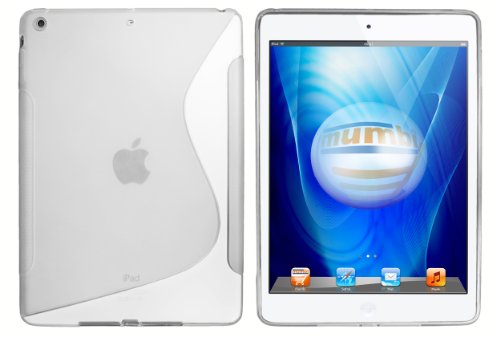 mumbi S-TPU Schutzhülle iPad Air Hülle transparent weiss (passt NICHT mit Smart-Cover)