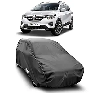 LIOM Car Cover for Renault Triber Dust Proof - Water Resistant Car Body Cover (Grey Without Mirror)