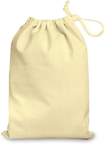 Cotton Drawstring Bags in a selection of sizes and modern, Bright colours (20 cm x 24 cm, Buttermilk)