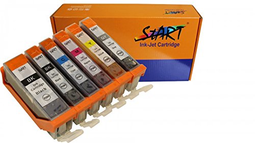 Start - kompatibel zu Canon PGI-570 XL CLI-571 XL Tintenpatronen Hohe Kapazität für Canon Pixma MG7750 MG7751 MG7752 MG7753 Drucker (1 grosse Schwarz,1 kleine Schwarz, 1 Cyan, 1 Magenta, 1 Gelb, 1 Grau)