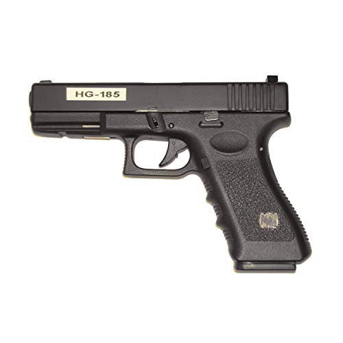 H F C Softair 0,9 Joule Pistola Tipo G17 Half Metal Black (HG 185)