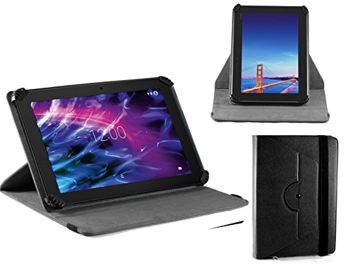 Navitech Schwarz 10 Zoll rotierbares Stand Case Cover Etui Hülle für das MEDION LIFETAB P10400 / Medion LifeTab P10506 MD60036 ALDI