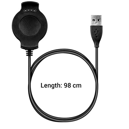 kwmobile USB Ladekabel für Huawei Watch 2 – Ersatzkabel für Sport Armband in Schwarz - 2