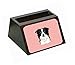 Produktbild Caroline 's Treasures Schachbrett pink Border Collie Dekorativer Desktop Holz Visitenkartenhalter, groß, multicolor