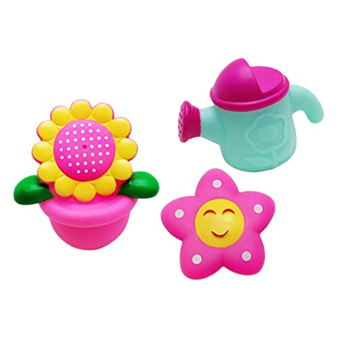 Gazechimp 3 Stück Baby Badespielzeug (Sonnenblume Gießkanne Squirter) Wasserspielzeug - 5
