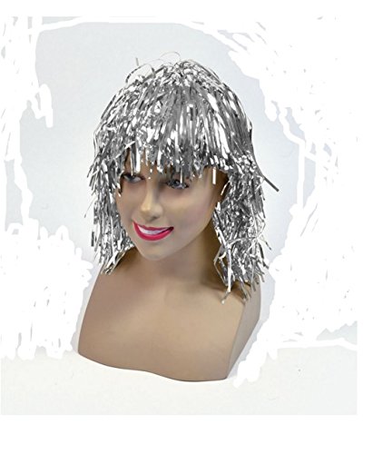 Lametta Perücke (Silber) [Spielzeug]