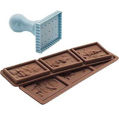 Ibili 793700 Kit Petit Choc Kids Emporte-Pièces + 6 Moules Plastique/Silicone