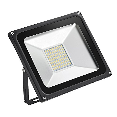CSHITO 50W Foco LED Exterior, Iluminación exterior para patio,jartín,camino,garaje etc.Ip65,Blanco cálido 3200K