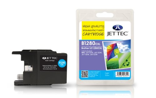 Preisvergleich Produktbild Jet Tec BRLC1280XLC Brother LC1280XL In England hergestellte Wiederaufbereitete Tintenpatrone, cyan High capacity