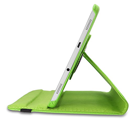 Infiland Samsung Galaxy Tab S2 9.7 Hülle Case – PU Ledertasche lederhülle 360° Drehbarer Stand Smart Cover Case Schutzhülle Tasche Etui für Samsung Galaxy Tab S2 T810N / T815N 24,6 cm (9,7 Zoll) Tablet-PC(mit Auto Schlaf / Wach Funktion)(Grün) - 6