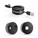 Produktbild thanly 2 in 1 einziehbares USB-Kabel 8 Pin Lightning & Android Micro USB Kabel Ladekabel Datenkabel Sync Cord für Apple iPhone 6S 6S Plus 5 5S 5 C SE iPad mini Galaxy S7 Edge S6 S5 S4 S3 Note 2 3 4 5