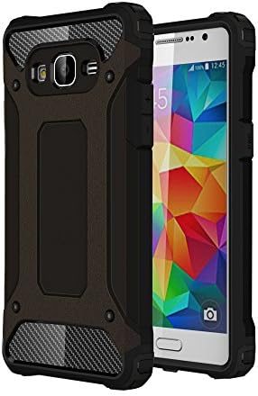 Skitic Armour Case for Samsung Galaxy Grand Prime (SM-G530), 2 in 1 Hybrid Tough Armor Heavy Duty Shock proof Dual Layer Protection Case Cover Phone Shell for Samsung Galaxy Grand Prime (Black)