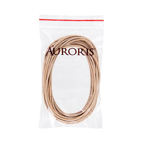 AURORIS – 5m Lederband rund – Ø 2mm – natur (ungefärbt) - 2
