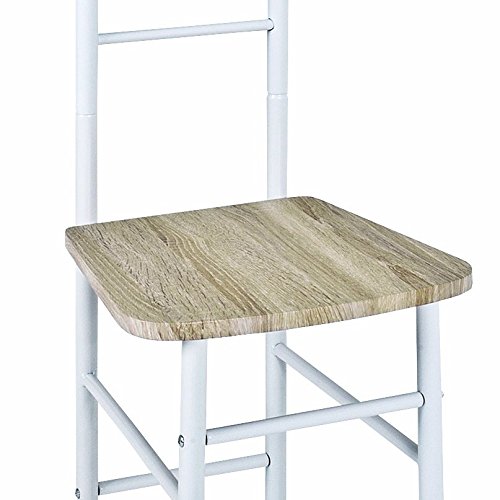 HAKU Möbel 80088 Herrendienerstuhl 46 x 50 x 119 cm, weiß / eiche - 2