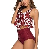 ❤ Sexy y elegante integración de la moda, profundo escote en V diseño destaca orgulloso del cuerpo.Forme el traje de baño atractivo de la manera, usando una figura misteriosa. Ideal tanto para damas como para adolescentes que llevan puestas en otoño o invierno.