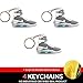 Produktbild NIS Industries Mini Sneaker Schlüsselanhänger - Rare Air Packungen - Gummi/Silikon 2D Retro Sneakers Basketball Schuh Schlüsselanhänger - Perfekt Sneakerhead Geschenkidee, AirMag Trio, Small