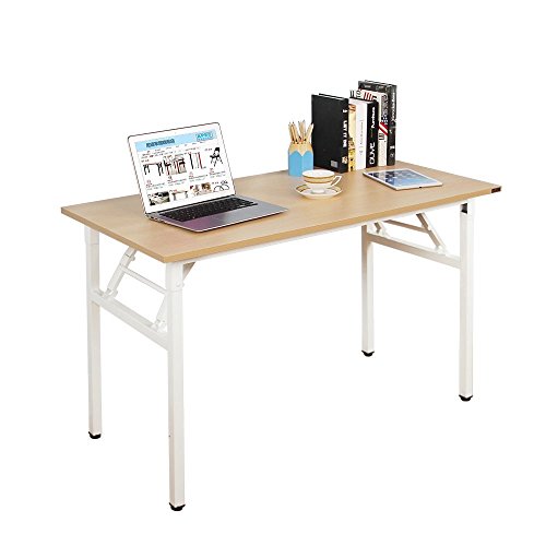 spécification Need Bureau d’Ordinateur Informatique pliante 120x60cm Table d’étude / à dîner pliable pour Maison/ Bureau,Burlywood Couleur & Blanc pied,AC5AW