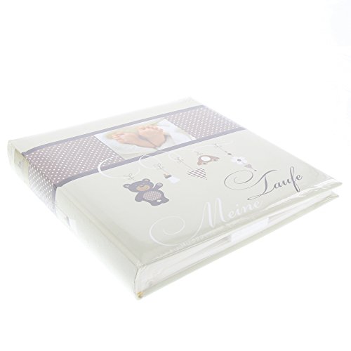 Goldbuch Taufalbum, Little Mobile, 25 x 25 cm, 60 weiße Blankoseiten mit Pergamin-Trennblättern, Kunstdruck mit UV-Lack, Beige, 24337 - 6