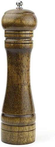 DPOB Premium Oak Wood Salt and Pepper Grinder - 8 Inch Pepper Mill or Salt Mill with Adjustable Ceramic Rotor Pepper Shaker and Salt Shaker