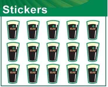 Irish Gifts - Multiple ONE SHEET Pints Stickers