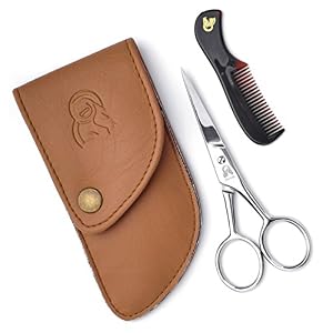 Beard & Moustache Scissors With Comb For Precise Facial Hair Trimming - Sharpness and Stainless Steel Give These… - Image 7