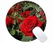 Produktbild Rechteck-runde Mausunterlage, rote Blumen-Natur-Rosen-Blume - genähte Ränder