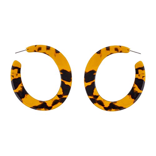 Preisvergleich Produktbild UINGKID Damen Ohrringe Mode Ohrstecker Persönlichkeit Kreative Acetat Platte Geometrie Halbring Schmuck