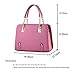 Fashion Ladies Chain Handbag Square Candy Color Vintage Leather Totes Pink