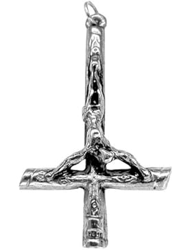 Inverted Cross (Kettenanhänger in Silber,mit 925 Sterling versilbert)